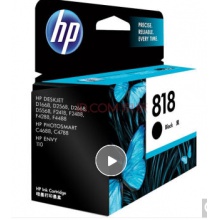 惠普（HP）CC640ZZ 818号 黑色墨盒