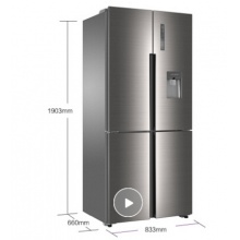 海尔 Haier 471升变频风冷无霜干湿分储十字对开门冰箱 外取水 Water cooler 系列 BCD-471WDEA