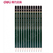 得力7084-2B高级绘图铅笔（绿色）（12支盒）
