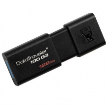 金士顿（Kingston）128G USB3.0 U盘 DT100G3 读速130MB/s 黑色 滑盖设计 时尚便利