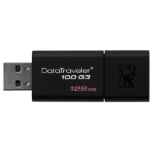金士顿（Kingston）128G USB3.0 U盘 DT100G3 读速130MB/s 黑色 滑盖设计 时尚便利
