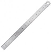 得力 钢尺 直尺 钢制尺子 30cm钢直尺 8463银色30cm
