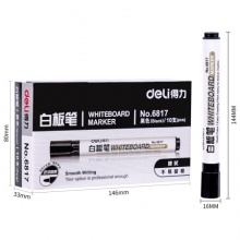 得力(deli)白板笔 色泽明亮可擦易擦6817 办公用品 黑色