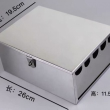 不锈钢刀架/刀盒/刀箱 厨房带盖刀箱厨房置物架带锁 加厚5格刀箱带盖送锁头