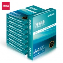 得力（deli）珊瑚海 70g A4 复印纸 500张/包 8包/箱(4000张)