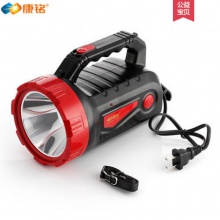 康铭LED手电筒强光可充电远射家用应急户外安保巡逻手提灯探照灯KM-2653