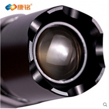 康铭LED可充电强光锂电池铝合金手电筒可变调焦远射照明手电筒KM-L209