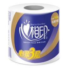 心相印卷纸 心柔系列卫生纸巾3层140g*27卷筒纸厕纸（整箱销售）