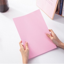 得力（deli）A4浅红色复印纸 彩色打印纸手工折纸卡纸 80g100张/包 7757