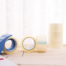 得力(deli)高品质透明封箱胶带打包宽胶带 60mm*100y*45μm(91.4m/卷) 6卷装 办公用品 30333