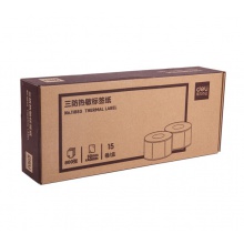 得力（deli）60*40mm三防热敏标签打印纸 不干胶条码打印纸(15卷装 800张/卷)11883