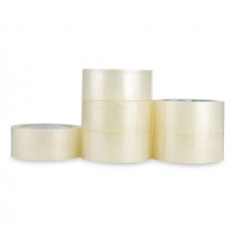 得力(deli)高品质透明封箱胶带/打包胶带 45mm*100y(91.4m/卷) 6卷/筒 办公用品30138