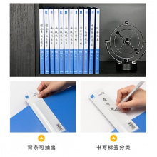 得力(deli)10只A4金属单强力夹+插页袋硬文件夹 大容量试卷资料夹诗朗诵签约夹板 文件收纳办公用品27018