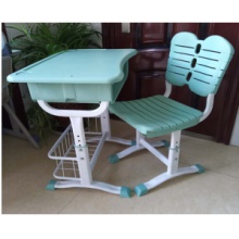 教室用课桌椅 椭圆管1.2厚 地脚1.5mm 厚 塑料桌凳面 塑料桌斗 面板颜色可以自选