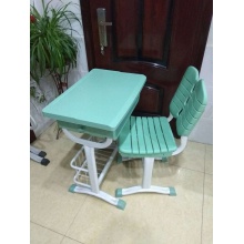 教室用学习桌椅 椭圆管1.2厚 地脚1.5mm 厚  塑料桌凳面 塑料桌斗 面板颜色可以自选