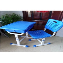 教室用学习桌椅 椭圆管1.2厚 塑料桌凳面 塑料桌斗 面板颜色可以自选