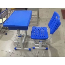 教室用学习桌椅 椭圆管1.2厚 塑料桌凳面 塑料桌斗 面板颜色可以自选