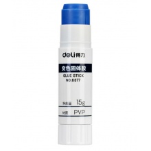 得力(deli)15g变色PVP固体胶棒胶水 24支 蓝色
