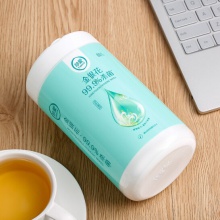 珍爱卫生湿巾 杀菌清洁洁肤湿纸巾办公家用桶装80抽杀菌率达99.9%