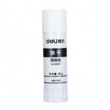 得力(deli)30S快干可水洗固体胶水 36g高粘度PVP胶棒 12支装 53312