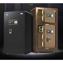 虎牌保险柜大型保管柜钢防盗指纹/电子密码 钢琴黑 高1米