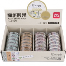 得力30015透明学生文具强力胶带12mm*30y 12卷/筒多功能胶带