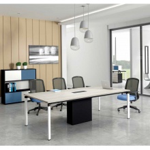 钢架会议桌简约办公桌阅览桌洽谈接待桌 1.2*2.4m