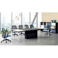 钢架会议桌简约办公桌阅览桌洽谈接待桌 1.2*2.4m