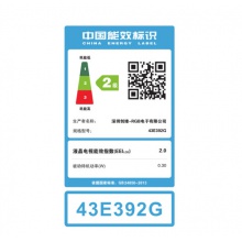 创维（SKYWORTH）43E392G 43英寸4K超高清 HDR 全面屏 商业显示 二级能效 酒店功能 人工智能家用商用电视机