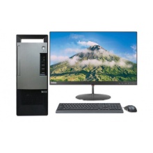 联想台式机T4900D升级版T4900V 商用办公税控台式主机带PCI插槽 Wifi 主机+19.5英寸商用显示器 标配i3-9100 4G 1T 无光驱
