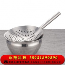 不锈钢大漏勺 厨师油鼓漏网抄瓢30cm港式抄勺