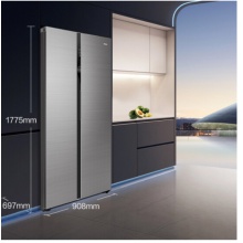 海尔（Haier ）601升 双变频风冷无霜对开门冰箱双门干湿分储彩晶玻璃面板精控多路送风DEO净味BCD-601WDGX