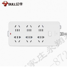 公牛 GN-109K  6位1.8米 插座