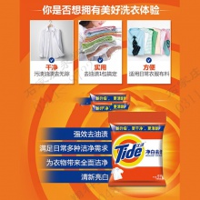 汰渍 Tide 净白去渍洗衣粉5KG袋装 全面洁净 强力去油渍污渍