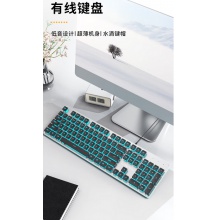 前行者 （黑白光）GX710机械手感有线键盘
